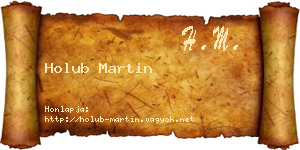 Holub Martin névjegykártya